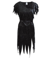 narrenwelt Kostüm Hexe  Alexis Halloween Damen Kleid 1tlg. mit Gürtel  Hexenkostüm schwarz Damenkostüm