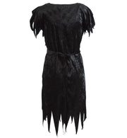 narrenwelt Kostüm Hexe  Alexis Halloween Damen Kleid 1tlg. mit Gürtel  Hexenkostüm schwarz Damenkostüm