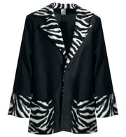 narrenwelt Kostüm Jacke Blazer Zebra Retro Proll Lude Macho 70er 80er Jahre L + XXL