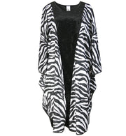 narrenwelt Kaftan Voodoo Spirit Halloween Geist Hexe Zauberin Magier Überwurf 1tlg schwarz/Weiss Einheitsgroesse Unisex