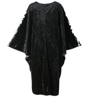 narrenwelt Kaftan Voodoo Spirit Halloween Geist Hexe Zauberin Magier Überwurf 1tlg schwarz/Weiss Einheitsgroesse Unisex