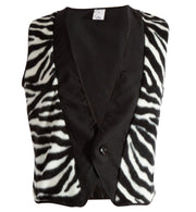 narrenwelt Kostüm Weste Fredi Zebra schwarz-weiß