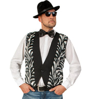 narrenwelt Kostüm Weste Fredi Zebra schwarz-weiß