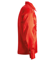 narrenwelt Rüschenhemd rot Rueschenhemd DJ Disco Schlager Schlagerhemd Unisex M - XL Motto Party