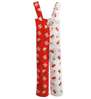 narrenwelt Kostüm Latzhose 1tlg Köln Wappen Dom 2farbig rot/weiß M - XXXL Karneval Motto Party Unisex