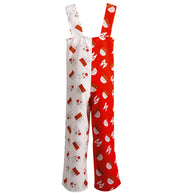 narrenwelt Kostüm Latzhose 1tlg Köln Wappen Dom 2farbig rot/weiß M - XXXL Karneval Motto Party Unisex