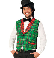 narrenwelt Herren-Weste Clown McCheck rot-grün 48/50 -58