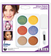 narrenwelt Schmink Set Glitzer Glitzerpalette 6 Farben Party Festival Event Karneval