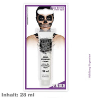 narrenwelt  Aqua Schmink Horror Aqua Creme Weiß (28 ml) – Professionelle Aqua Schmink-Creme Face-Art Halloween Cosplay