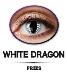 narrenwelt Fun Linsen  White Dragon Motivlinsen Drachen Look Halloween Cosplay-Linsen
