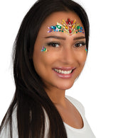 narrenwelt Face Jewels Regenbogen selbstklebende Gesichtssteine Schmucksteine Make up Event Festival Rave Gesichtsdeko Glitzersteine Halloween Motto Party Accessoire