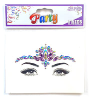 narrenwelt Face Jewels 2 sortierte Styles selbstklebende Gesichtssteine Schmucksteine Make up Event Festival Rave Gesichtsdeko Glitzersteine Halloween Motto Party Accessoire