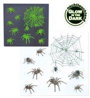 narrenwelt  Spinnen - Tattoo Set GID nachtleuchtende Tattoos 9 Teile Grusel Tattoo Halloween