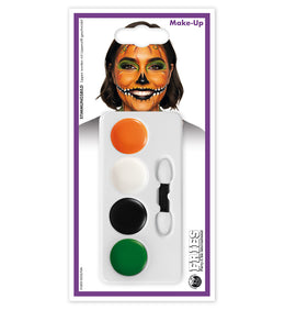 narrenwelt Schmink Set Kürbis  Halloween Make-up in 4 Farben & Applikator Cosplay