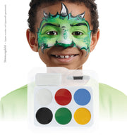 narrenwelt Schminkset Karneval  6er Set Clown Löwe Ninja Fasching Motto Party Karneval N26