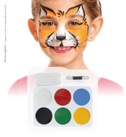 narrenwelt Schminkset Karneval  6er Set Clown Löwe Ninja Fasching Motto Party Karneval N26