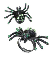 narrenwelt Ring Spinne schwarz mit Stein Teufelin Vamp Halloween Darkness Cothic Königin