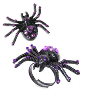 narrenwelt Ring Spinne schwarz mit Stein Teufelin Vamp Halloween Darkness Cothic Königin