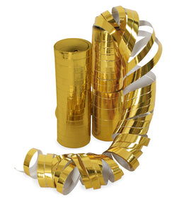 narrenwelt Luftschlangen Party metallic Gold Silvester Deko 2erSet( 20 Ringe)
