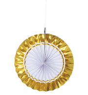 narrenwelt  Party Deko Set – Weiß-Goldene Rosetten Silvester  Dekoration Motto Party Event Accessoire