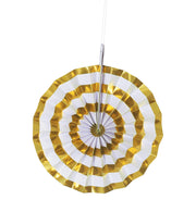 narrenwelt  Party Deko Set – Weiß-Goldene Rosetten Silvester  Dekoration Motto Party Event Accessoire