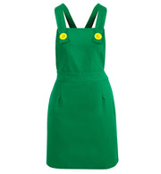 narrenwelt Kostüm Latzrock grün Zwerg Wichtel Schlumpf Latzerock 1tlg. Rock Damen  Karneval Motto Party S-L