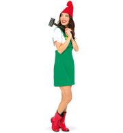 narrenwelt Kostüm Latzrock grün Zwerg Wichtel Schlumpf Latzerock 1tlg. Rock Damen  Karneval Motto Party S-L