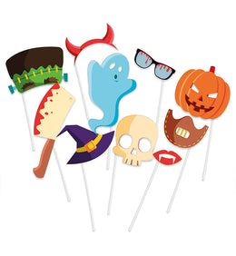 narrenwelt Halloween Props Set – 10-teilige Fotorequisiten Foto Requisiten Fotobox