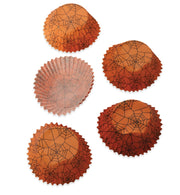 narrenwelt Halloween Muffin Set 48-teilig Muffinförmchen und Deko Picks mit Kürbis Motiv – Gruseliger Kuchen-Deko-Spaß Fotobox
