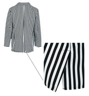 narrenwelt Kostüm Sakko  Gr. L schwarz weiß Streifen Jackett Karneval  Mottoparty