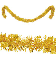 narrenwelt Girlande gold 2 Meter universal festlich langlebig aus Glanzfolie Party - Deko Event