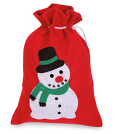 narrenwelt Nikolausbeutel Nikolaus Beutel Motiv Nikolaus, Bär oder Schneemann -ca. 26cm hoch- -Filz-