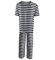 narrenwelt Kostüm Sträfling 2tlg. Anzug mit Mütze Unisex Fasching Karneval