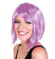 narrenwelt Perücke Lola Neon lila SE Party glatt  Frisur Kurzhaar Bob