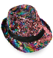 narrenwelt Trilby mit Wendepailletten Pailletten Hut