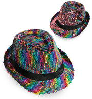 narrenwelt Trilby mit Wendepailletten Pailletten Hut