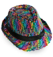 narrenwelt Trilby mit Wendepailletten Pailletten Hut