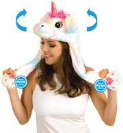 narrenwelt Einhorn Winkemütze Mütze LIZENZ mit Winke- Funktion Regenbogenspass mit Wackeleffekt