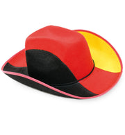 narrenwelt Fan Hut Cowboy - Hut Schwarz-Rot-Gold Deutschland  58 cm Unisex