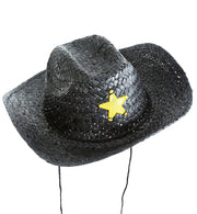 narrenwelt  Cowboy - Hut schwarz Stroh-Hut Kinder Fasching