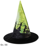 narrenwelt Hexenhut  Hex Hex mit Motiven Hexentanz und Hexenkessel Halloween