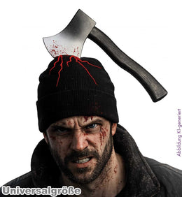narrenwelt Beanie mit Axt Horror Mütze Halloween Cosplay Erwachsene N26