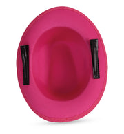 narrenwelt Mini Cowboyhut pink Mini Hut Facinator glitzerndes Haar Accessoire