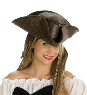 narrenwelt  HUT PIRAT braun GR. 58 Damen Herren Unisex