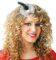 narrenwelt Fascinator Brillant mit Schmuckstein und Federn Mini Hut  verschieden Farben Event Party Accessoire