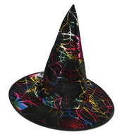 narrenwelt Hexenhut mehrfarbig Regenbogen bunt Hexen Hut Unisex für Halloween Fasching Party Event Mottoparty Accessoire ca. 58 cm