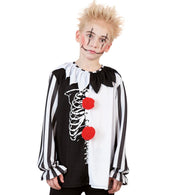 narrenwelt Kostüm Horror Clown Oberteil Halloween Kinderkostüm Horrorclown Unisex Gr. 140 - 164