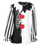 narrenwelt Kostüm Horror Clown Oberteil Halloween Kinderkostüm Horrorclown Unisex Gr. 140 - 164