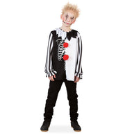 narrenwelt Kostüm Horror Clown Oberteil Halloween Kinderkostüm Horrorclown Unisex Gr. 140 - 164