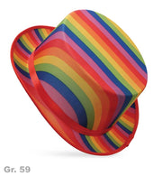 narrenwelt Zylinder Regenbogen Hut Rainbow  Hut Zirkus Event CSD Cosplay